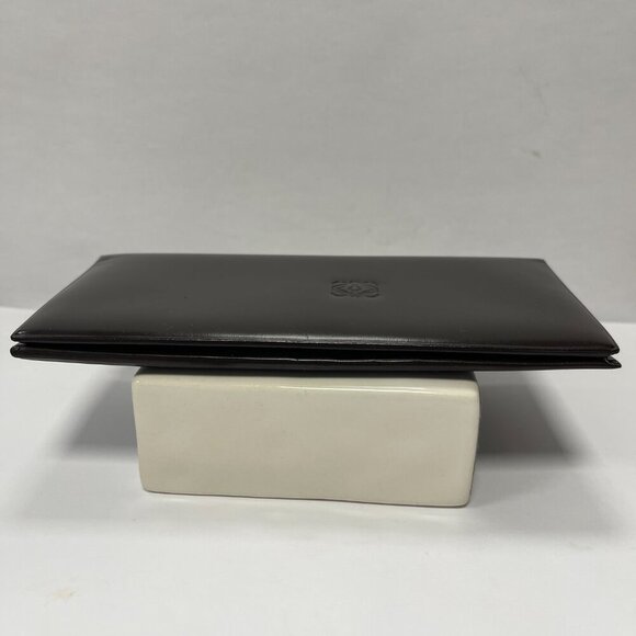 Loewe Men's Dark Brown Nappy Lambskin Long Bifold Wallet - Preowned - Picture 8 of 12
